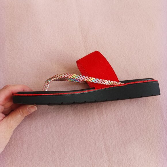 Ron White Rapisardi Sandals, Black and Red, Made in Italy, Size 38 - Picture 5 of 8